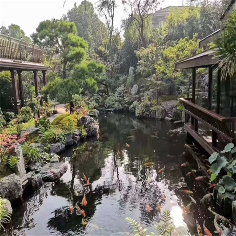 广东庭院假山鱼池样式
